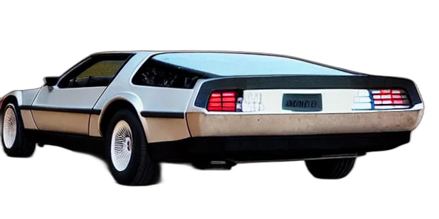 car, concept art, 3d render, vaporwave transparent PNG cut-out
