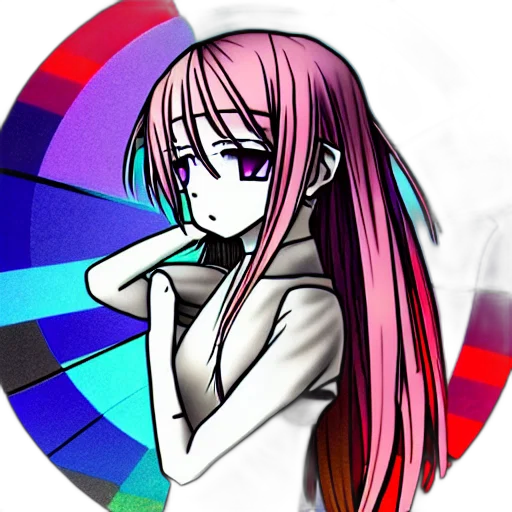 staff, anime, pixel art, cartoon, fantasy art, neon lights, monochrome, colorful transparent PNG cut-out