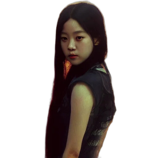 staff, dress, face, hair transparent PNG cut-out