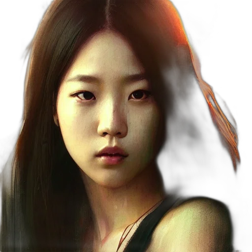 face, photorealistic, fantasy art, oil painting transparent PNG cut-out