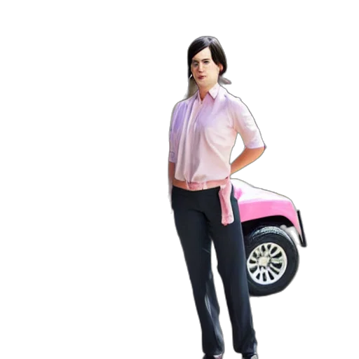 car, staff, jacket, 3d render transparent PNG cut-out