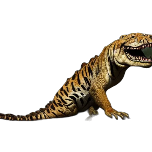 animal, dragon, creature, staff, 3d render, photorealistic, concept art, crocodile transparent PNG cut-out