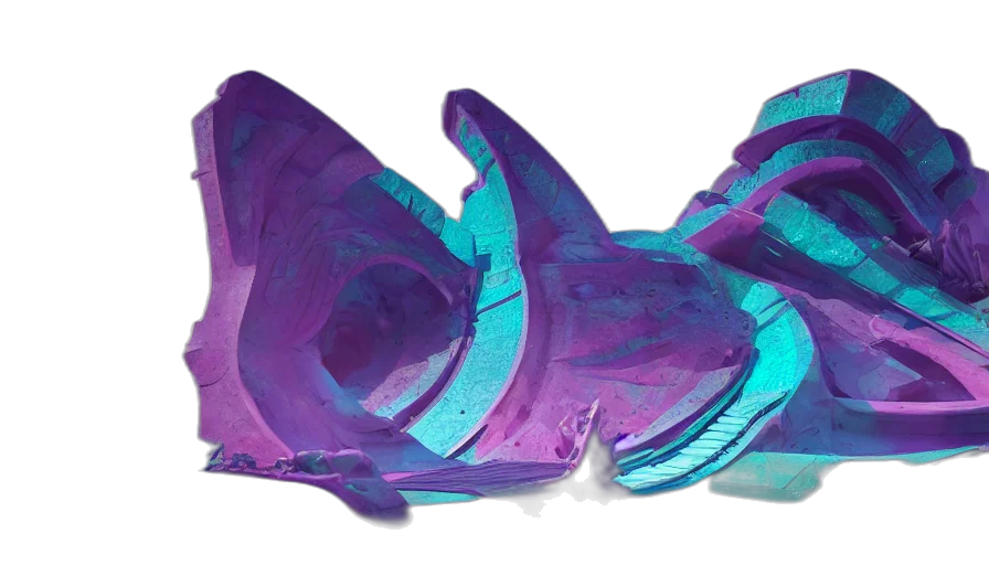 shoes, mask, crown, hat, vaporwave, 3d render, concept art, watercolor transparent PNG cut-out