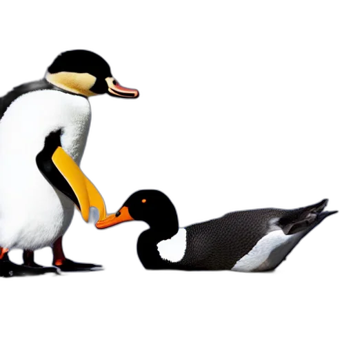 animal, 3d render, concept art, duck, boxing, penguin transparent PNG cut-out