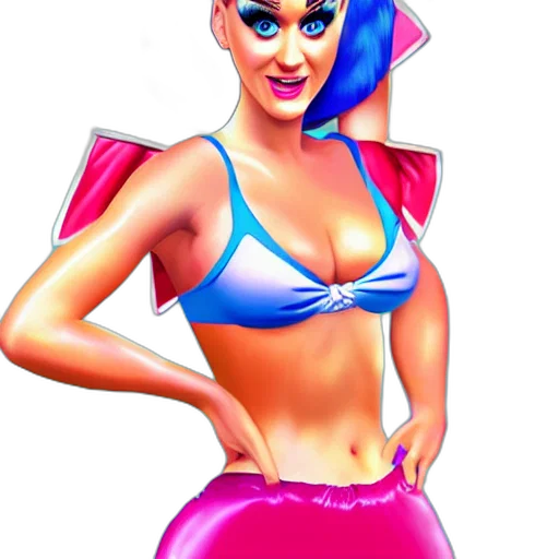 comic book art, cartoon, concept art, fantasy art, neon lights, neon, blue, katy transparent PNG cut-out