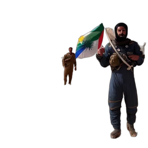weapon, jacket, staff, concept art transparent PNG cut-out