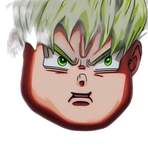face, mask, creature, anime, cartoon, concept art, comic book art, green transparent PNG cut-out