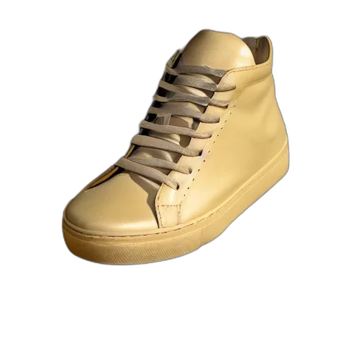 shoes, 3d render, photorealistic, golden transparent PNG cut-out