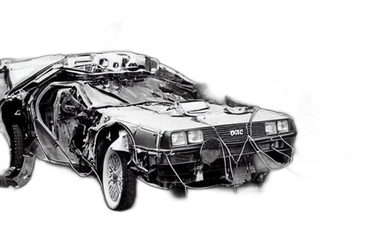 car, weapon, robot, photorealistic transparent PNG cut-out