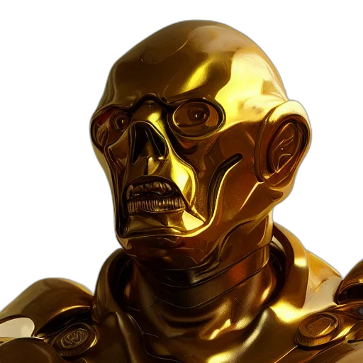 mask, robot, face, 3d render transparent PNG cut-out