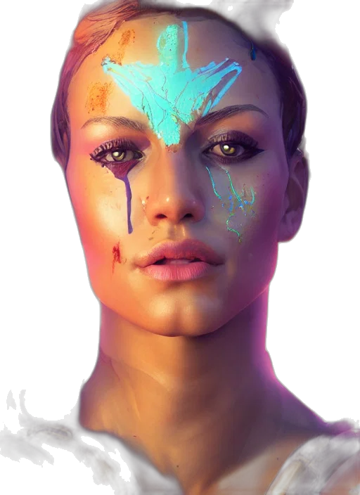 face, robot, mask, creature, cyberpunk, concept art, photorealistic, fantasy art transparent PNG cut-out