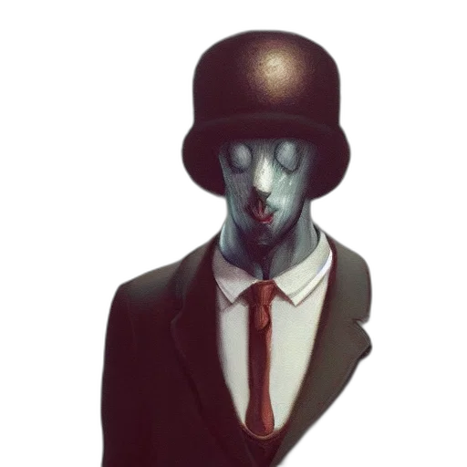 hat, mask, face, robot, concept art, fantasy art, comic book art, pixel art transparent PNG cut-out