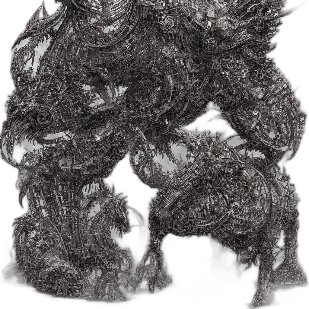 creature, dragon, mask, hair transparent PNG cut-out