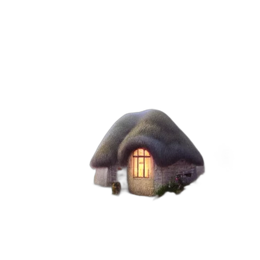 hat, building, umbrella, furniture, 3d render, concept art, fantasy art, pixel art transparent PNG cut-out