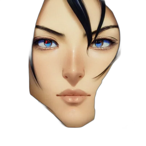face, mask, hair, crown transparent PNG cut-out