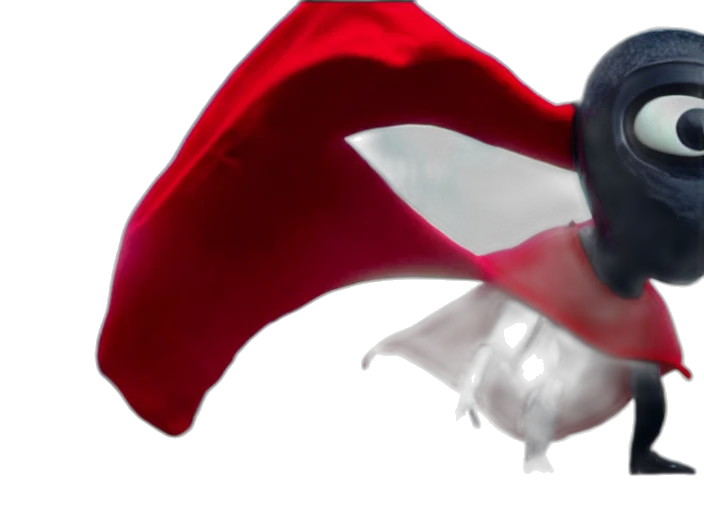 mask, 3d render, concept art, film, still, nibbler, small, black transparent PNG cut-out