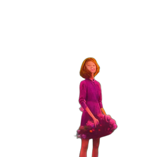 dress, robot, staff, creature transparent PNG cut-out
