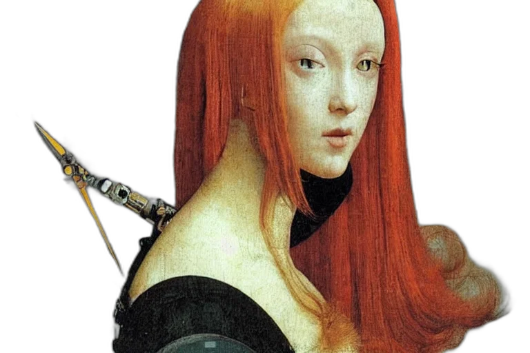 sword, face, hair, jewelry transparent PNG cut-out