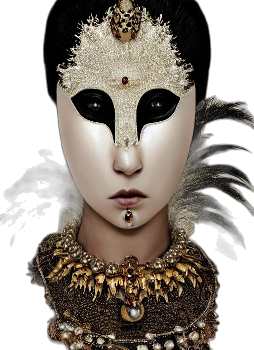 mask, jewelry, face, crown, fantasy art, photorealistic, concept art, 3d render transparent PNG cut-out