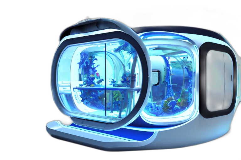 concept art, 3d render, outer space, underwater transparent PNG cut-out
