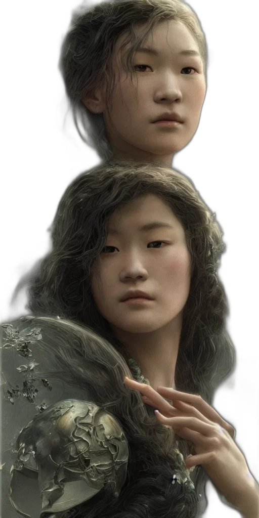 face, dragon, mask, hair transparent PNG cut-out