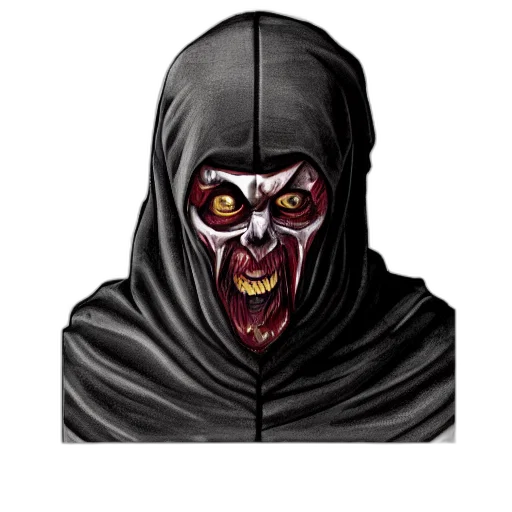 mask, face, creature, jacket transparent PNG cut-out