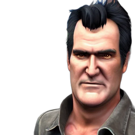 face, jacket, 3d render, concept art, photorealistic, comic book art, screenshot, bruce transparent PNG cut-out