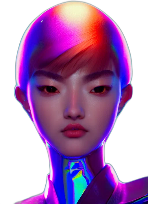 face, robot, creature, mask, cyberpunk, concept art, fantasy art, vaporwave transparent PNG cut-out