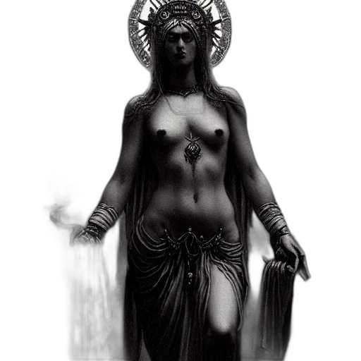dress, fantasy art, concept art, pencil sketch, photorealistic, dark, monochrome, marana transparent PNG cut-out