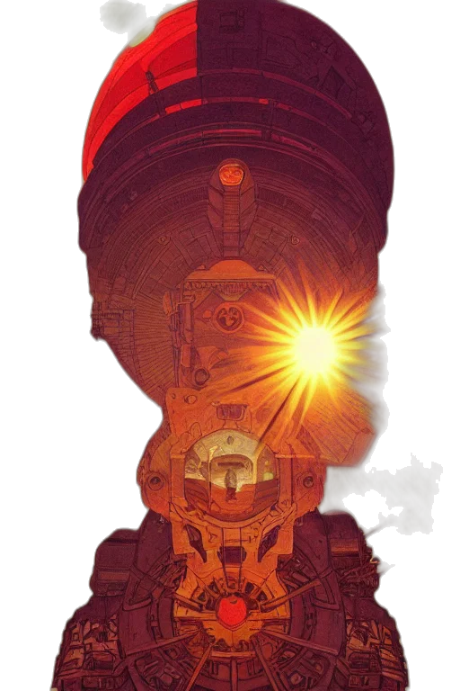 robot, mask, face, weapon transparent PNG cut-out