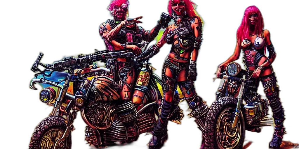 cyberpunk, concept art, comic book art, fantasy art transparent PNG cut-out