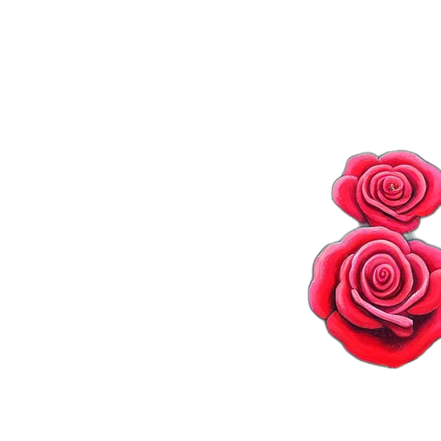 flower, jewelry, crown, 3d render, photorealistic, red, beautiful, painting transparent PNG cut-out