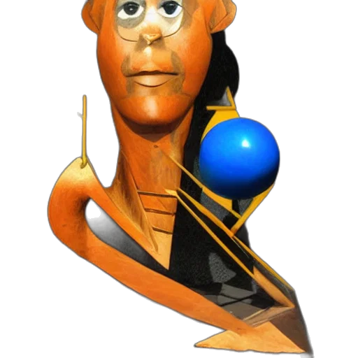 staff, robot, mask, animal, 3d render, concept art, photorealistic, cartoon transparent PNG cut-out