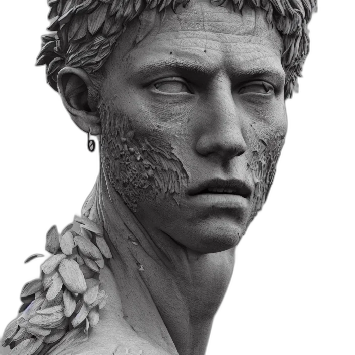face, mask, photorealistic, 3d render, fantasy art, concept art, portrait, stoic transparent PNG cut-out