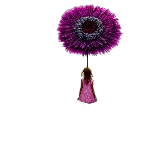flower, staff, umbrella, jewelry, 3d render, photorealistic, concept art, fantasy art transparent PNG cut-out