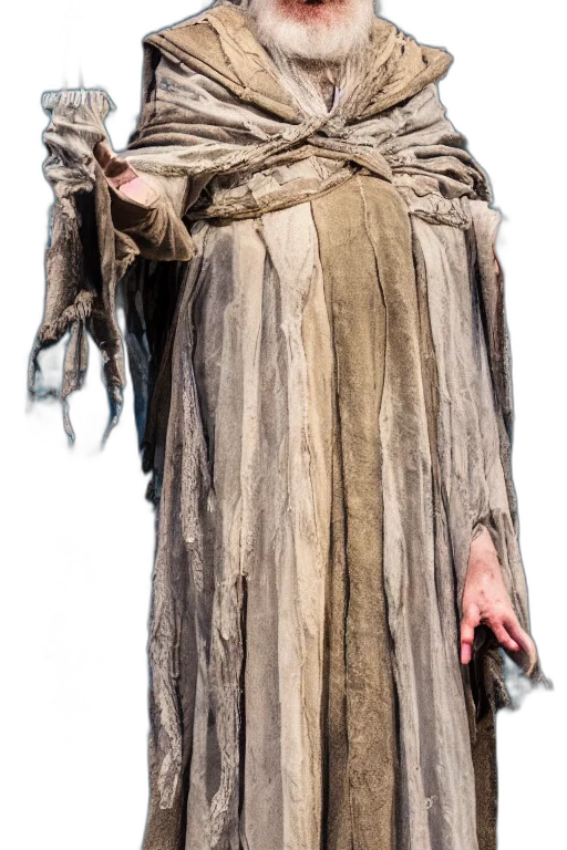 dress, staff, jacket, mask transparent PNG cut-out