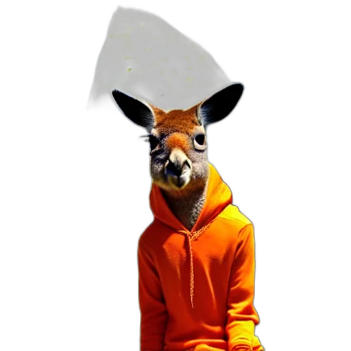 animal, jacket, hat, staff transparent PNG cut-out