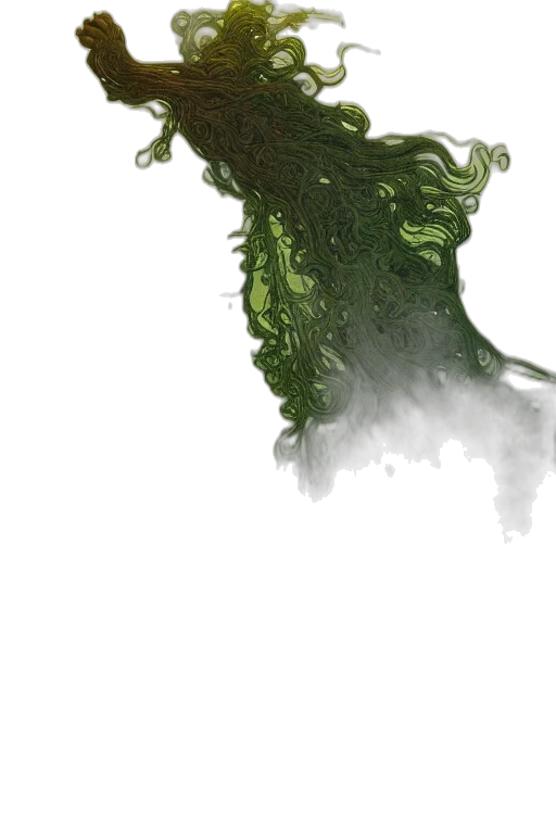dragon, tree, creature, hair transparent PNG cut-out