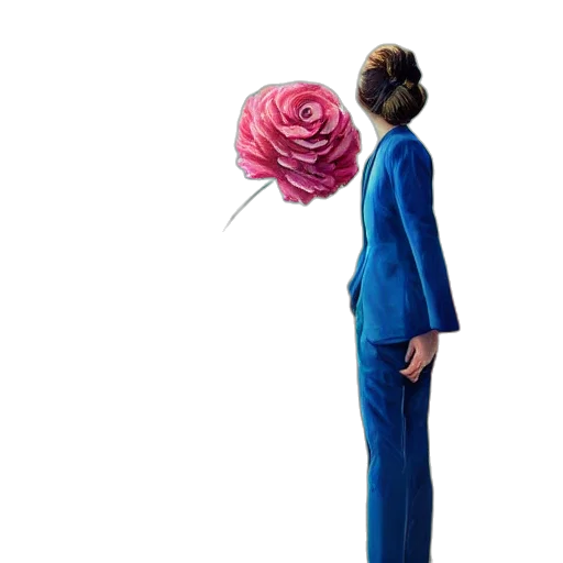 hair, umbrella, dress, jacket, concept art, vaporwave, portrait, giant transparent PNG cut-out