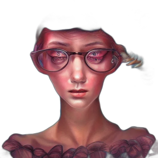 face, crown, mask, creature, concept art, fantasy art, photorealistic, watercolor transparent PNG cut-out