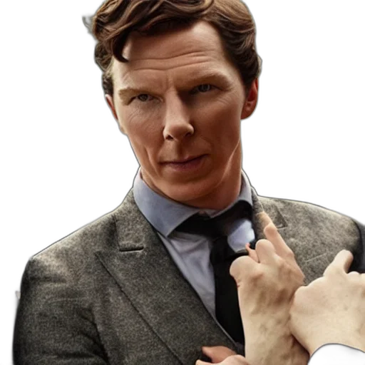face, mask, staff, concept art, photorealistic, comic book art, benedict, cucumberbutch transparent PNG cut-out