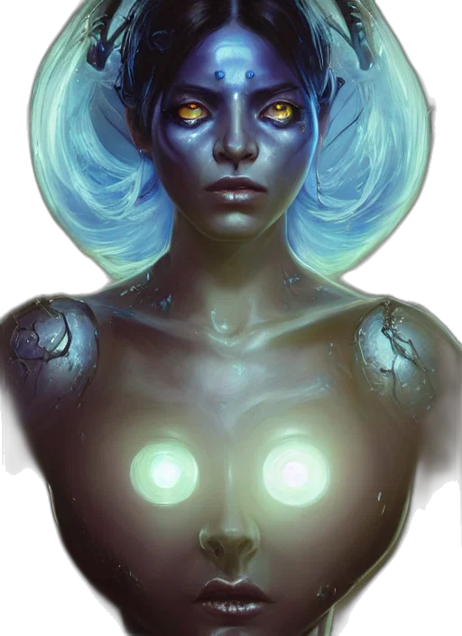 robot, face, mask, jewelry, fantasy art, concept art, comic book art, cyberpunk transparent PNG cut-out