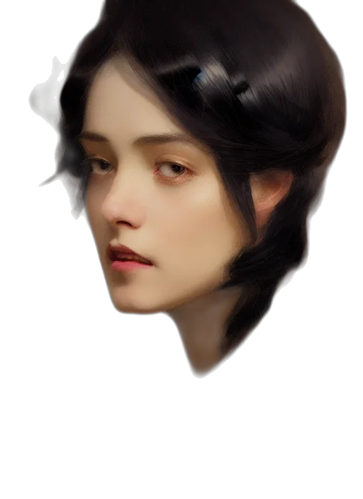 face, crown, mask, hat, photorealistic, oil painting, fantasy art, concept art transparent PNG cut-out