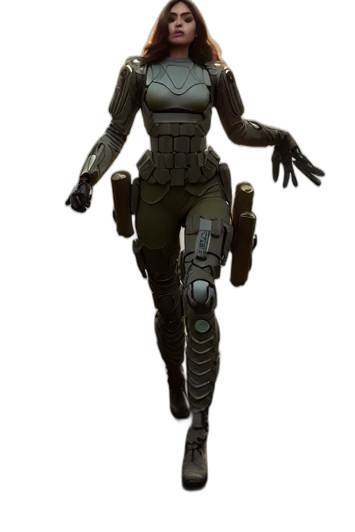 robot, weapon, staff, creature, concept art, 3d render, cyberpunk, pixel art transparent PNG cut-out