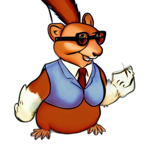 staff, animal, cartoon, concept art, 3d render, comic book art, drawing, cute transparent PNG cut-out