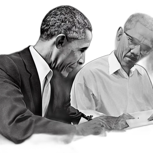 walter, white, barack, obama transparent PNG cut-out