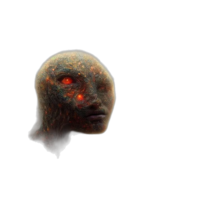 face, mask, robot, creature, 3d render, concept art, photorealistic, fantasy art transparent PNG cut-out