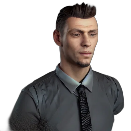 staff, face, jacket, robot transparent PNG cut-out