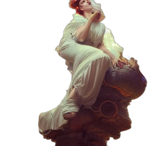 dress, crown, staff, sword, fantasy art, concept art, photorealistic, oil painting transparent PNG cut-out