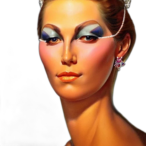 crown, jewelry, face, photorealistic transparent PNG cut-out